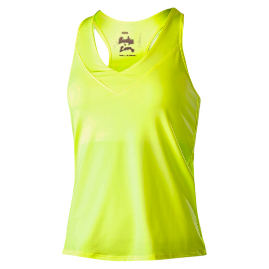 Lucky in Love Kids Junior Girl’s V-Neck Tank Top (Neon yellow)