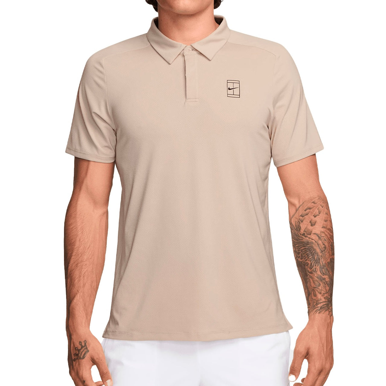 Nike Court Advantage Men’s Dri-FIT Tennis Polo Top Tee Shirt (Sand Drift-Light British Tan)