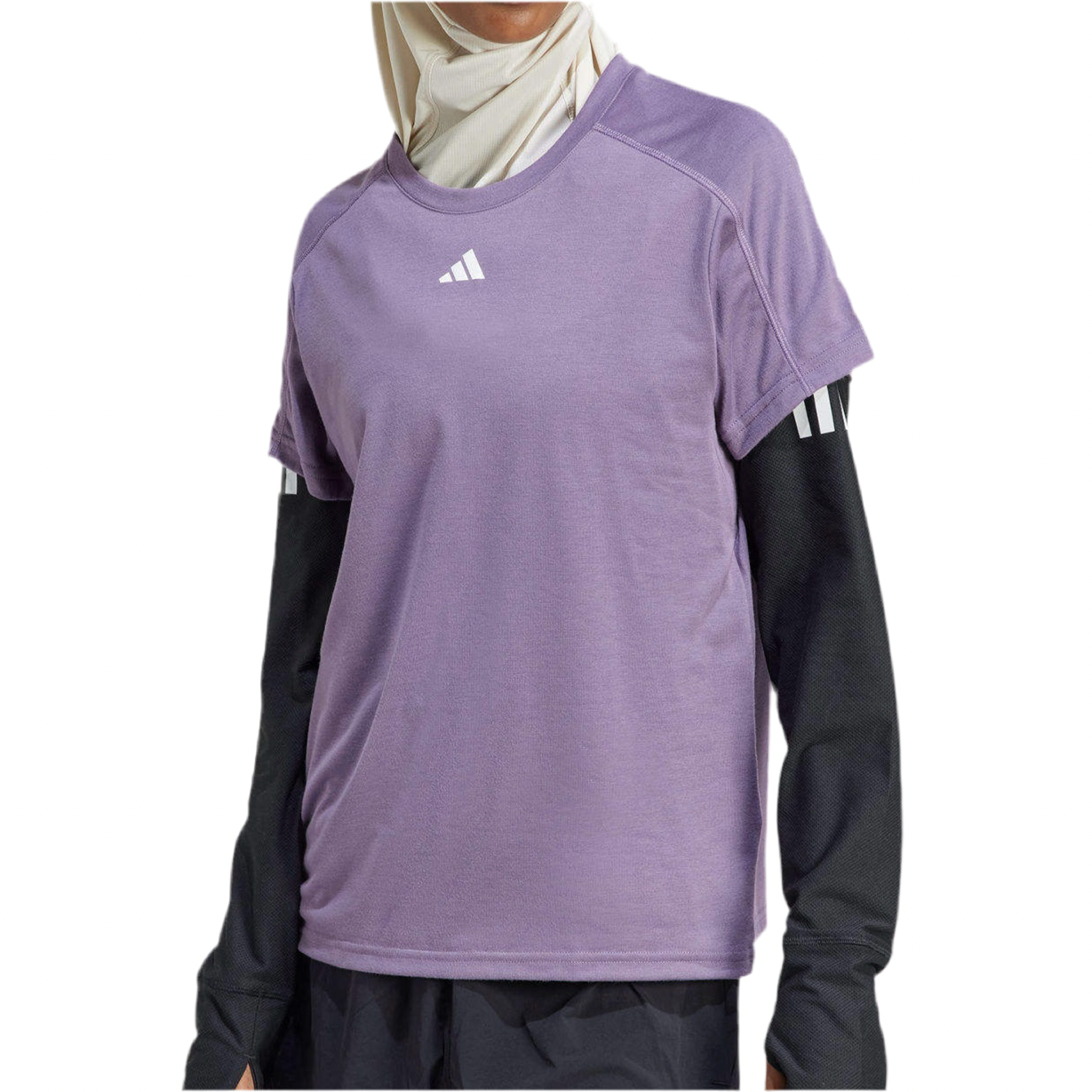 Adidas Women’s AEROREADY Train Essential Crewneck Tee Top T-shirt (Purple)