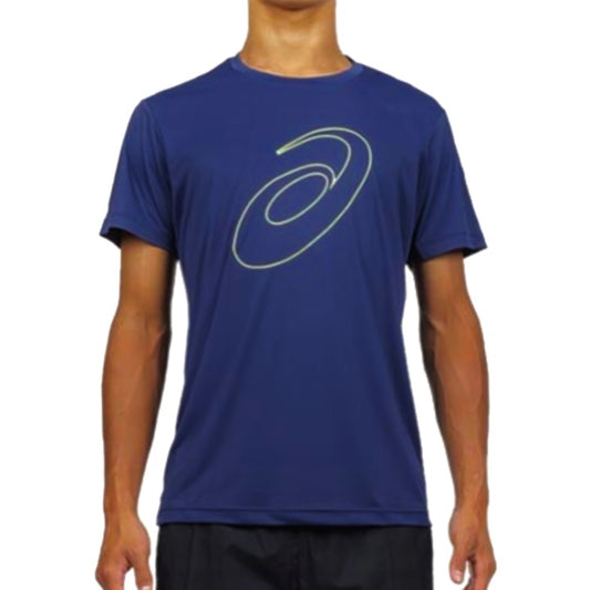 ASICS Men's Dri-Fit Logo Top Tee Shirt (Dark Blue)