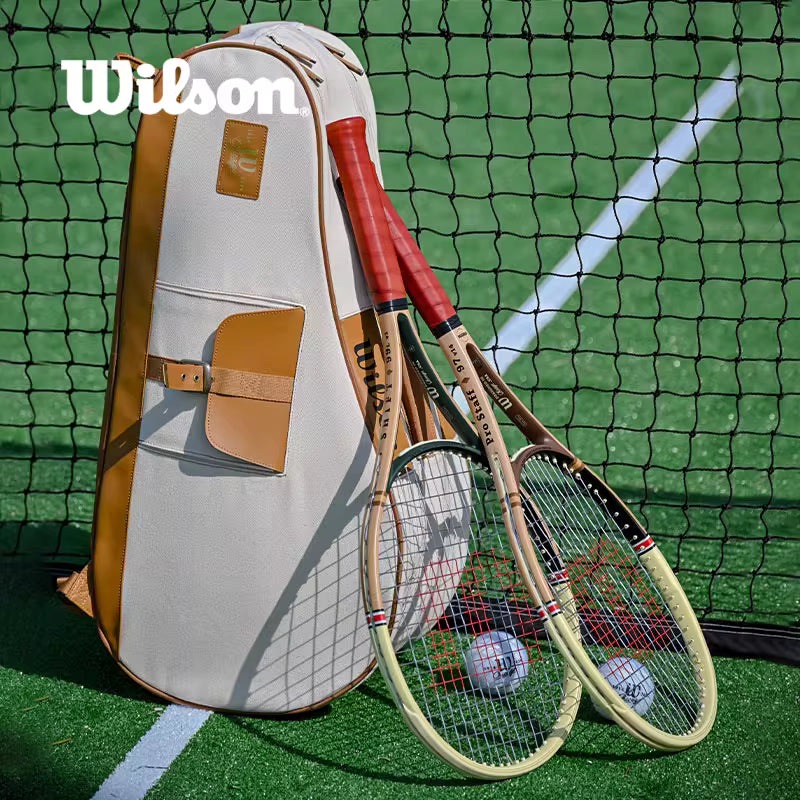 Wilson 110th Anniversary (6 Pack) Racket Bag (Cream-Brown)