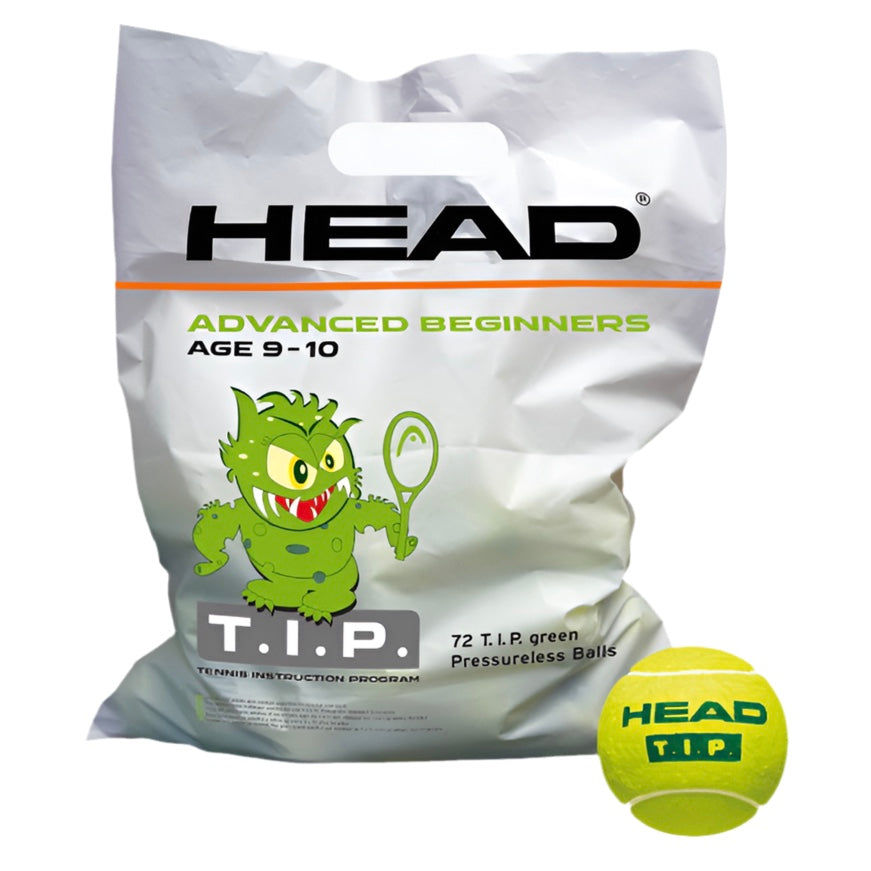 HEAD T.I.P. Green Tennis Balls Polybag - 72 BALLS