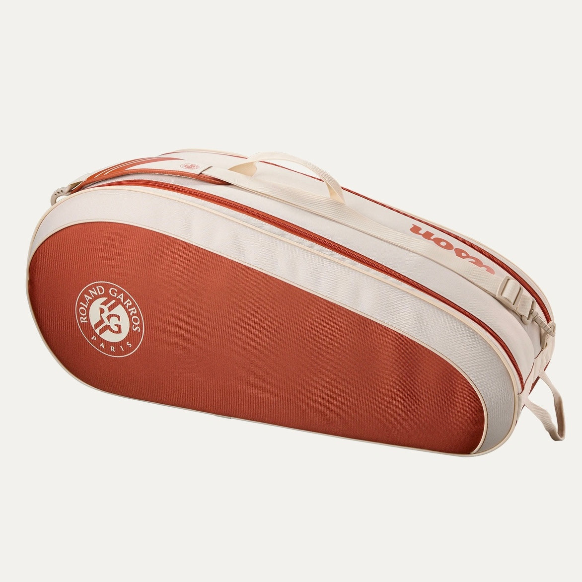 Wilson 2025 Roland Garros Team (6 Pack) Racket Bag (Cream-Clay)