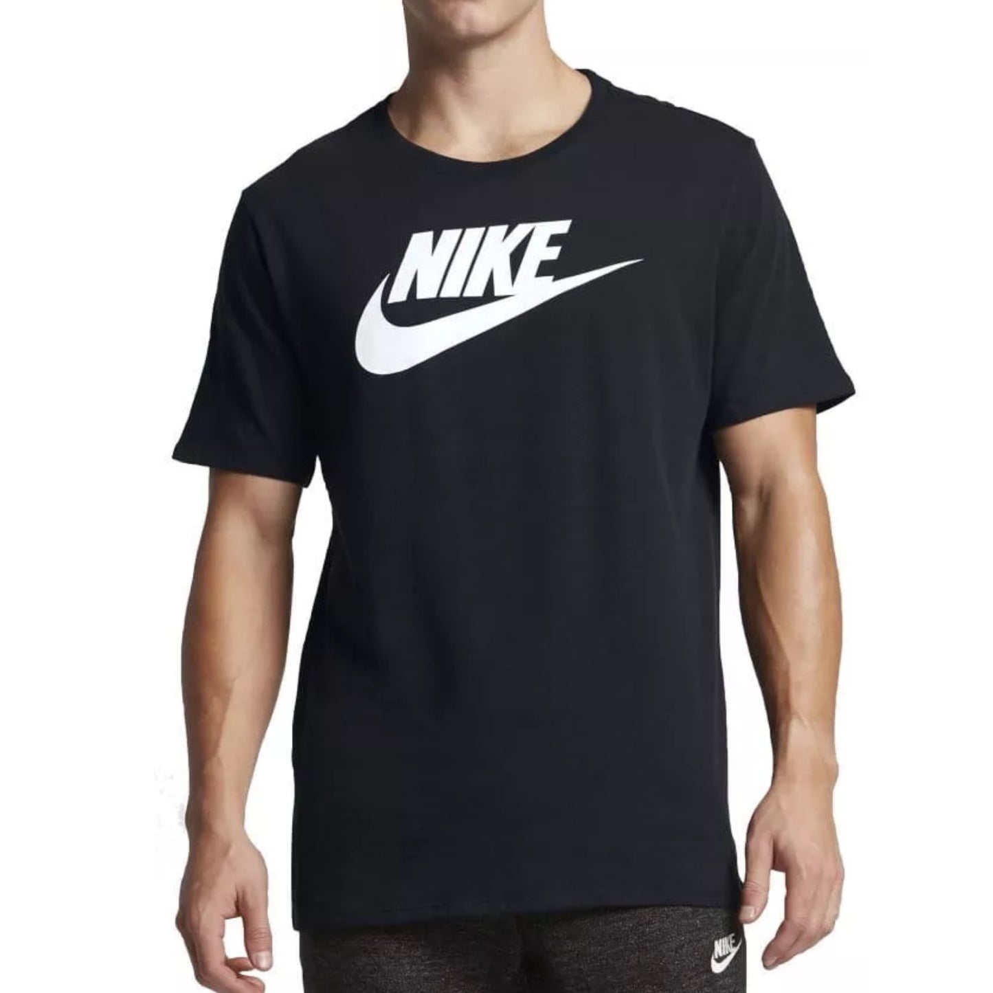 Nike Men’s Icon Futura NSW Sportswear Top Tee Shirt (Black)