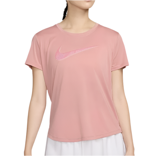 Nike Women’s Dri-FIT Swoosh Women’s Short Sleeve Tee Top T-Shirt (Pink)