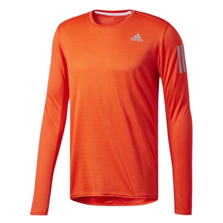 Adidas Men’s Response Tee Top Long Sleeve Shirt (Orange)