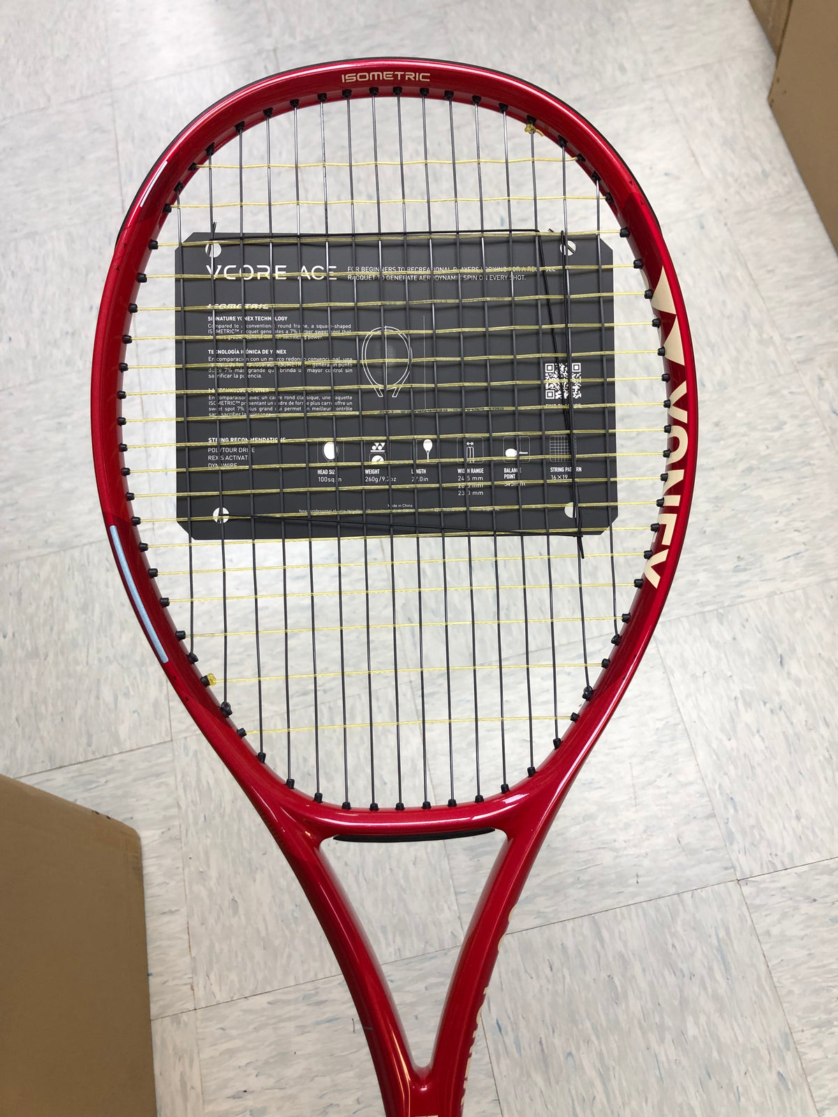 Yonex VCORE Ace 2026 Tennis Racket (Unstrung 260g) (Strung with Confidential/ProKennex Performer @ 48 lbs)
