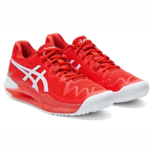 Asics Gel-Resolution 8 Women’s Tennis Shoes (Red-White)