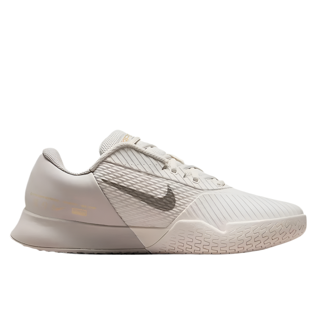 Nike Vapor Pro 2 Hard Court Men’s Tennis Shoes (Phantom-Grey) (with Gold dubrae lace charm)