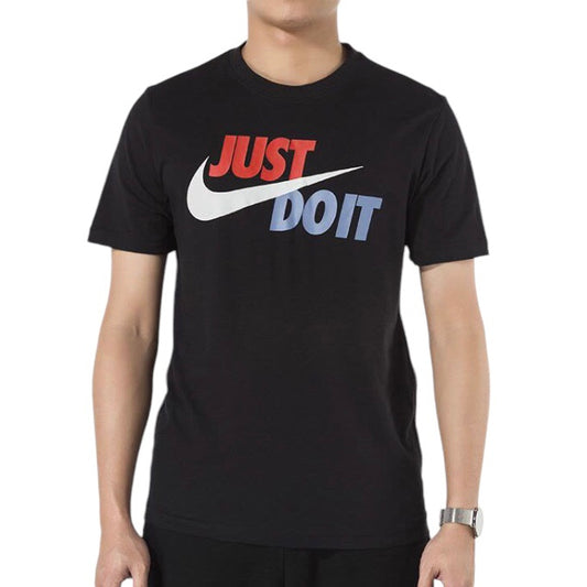 Nike Men's Just Do It Swoosh Sportswear Top Tee Shirt (Black)