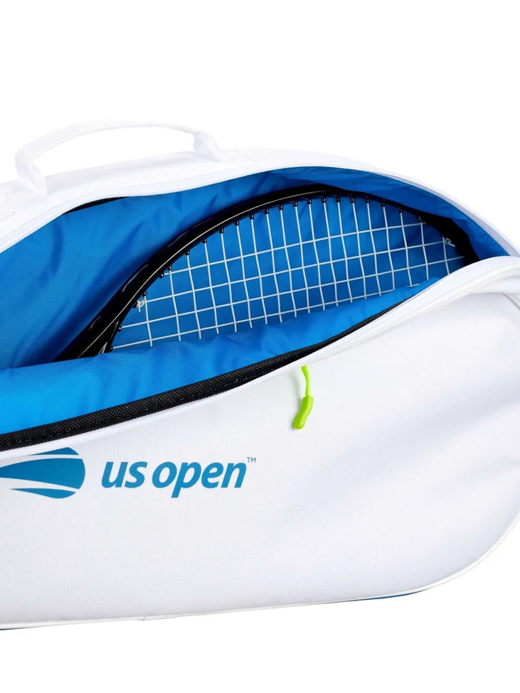 Wilson US Open 2024 Team (3 Pack) Racket Bag (White-blue)