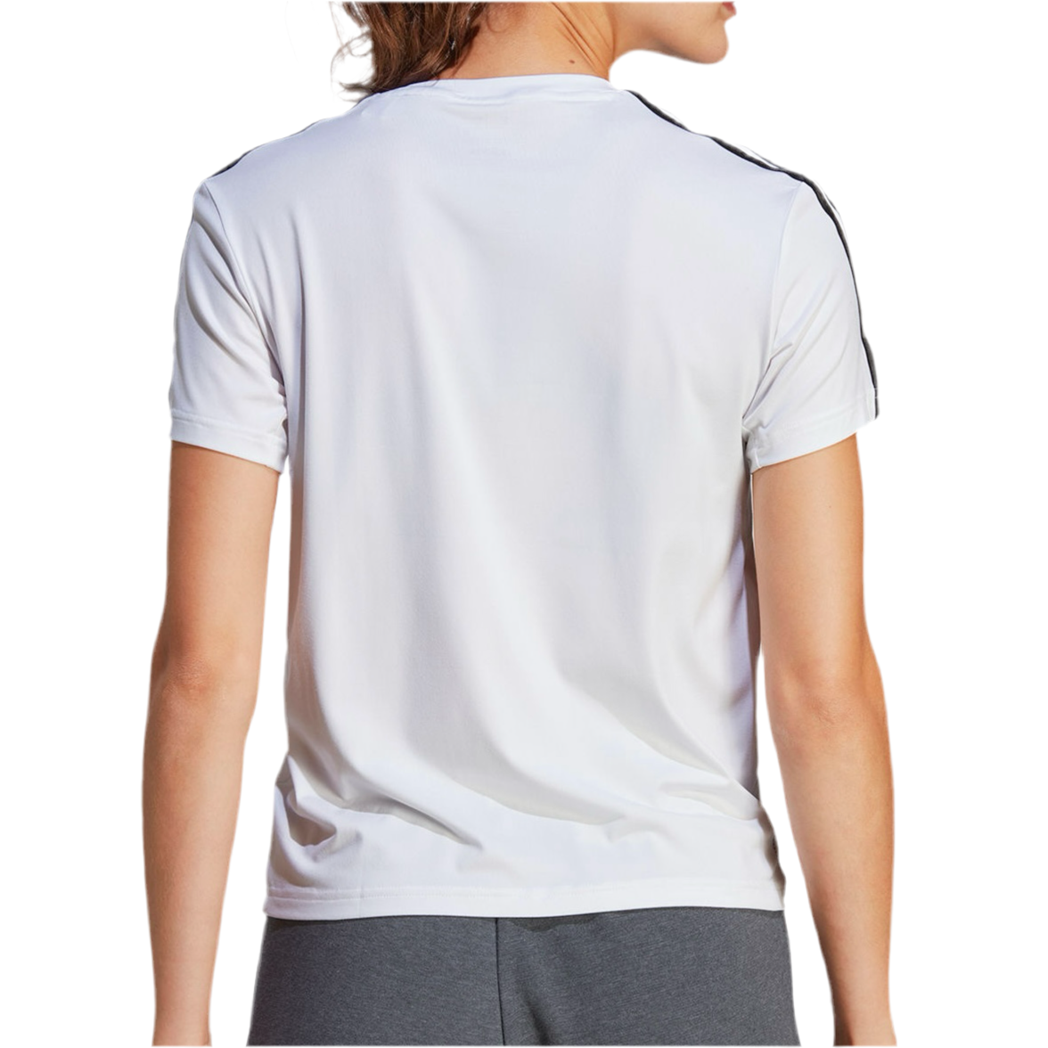 Adidas Women’s AEROREADY Train Essential 3-Stripes Tee Top T-shirt (White)