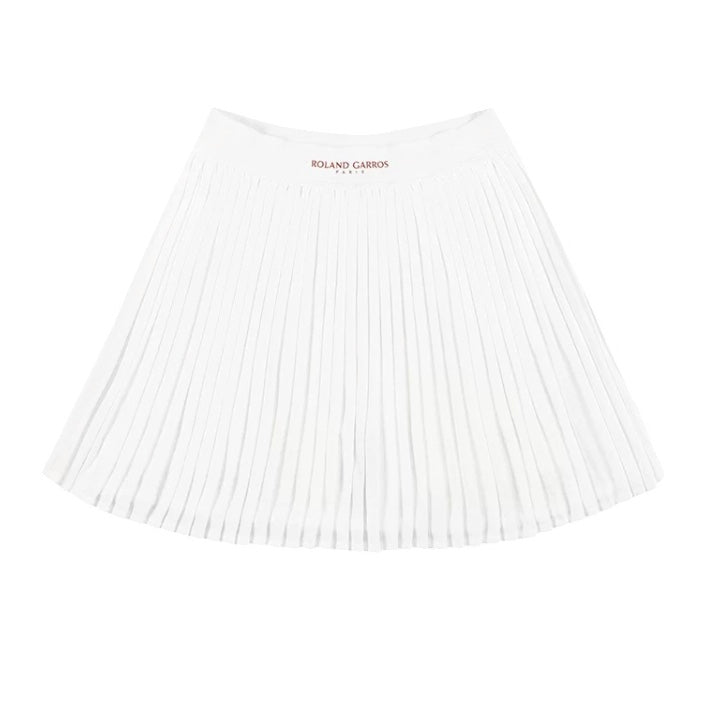 Roland Garros Junior Kids / Youth Girl’s Pleated Skirt (White)