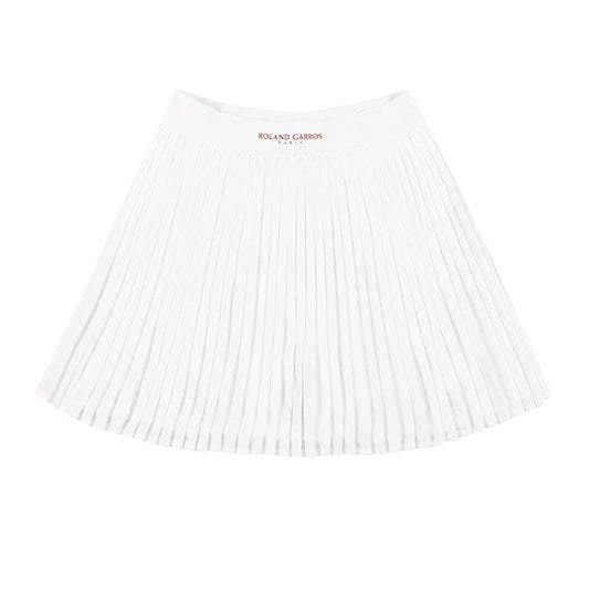 Roland Garros Junior Kids / Youth Girl’s Pleated Skirt (White)