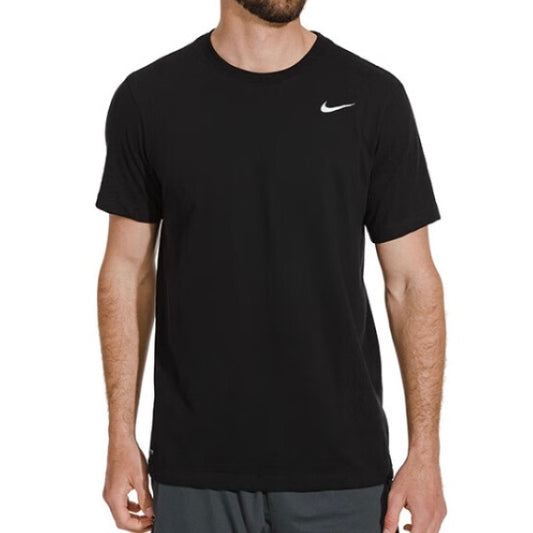 Nike Men's Dri-Fit Crew Solid Training Top Tee Shirt (Black)