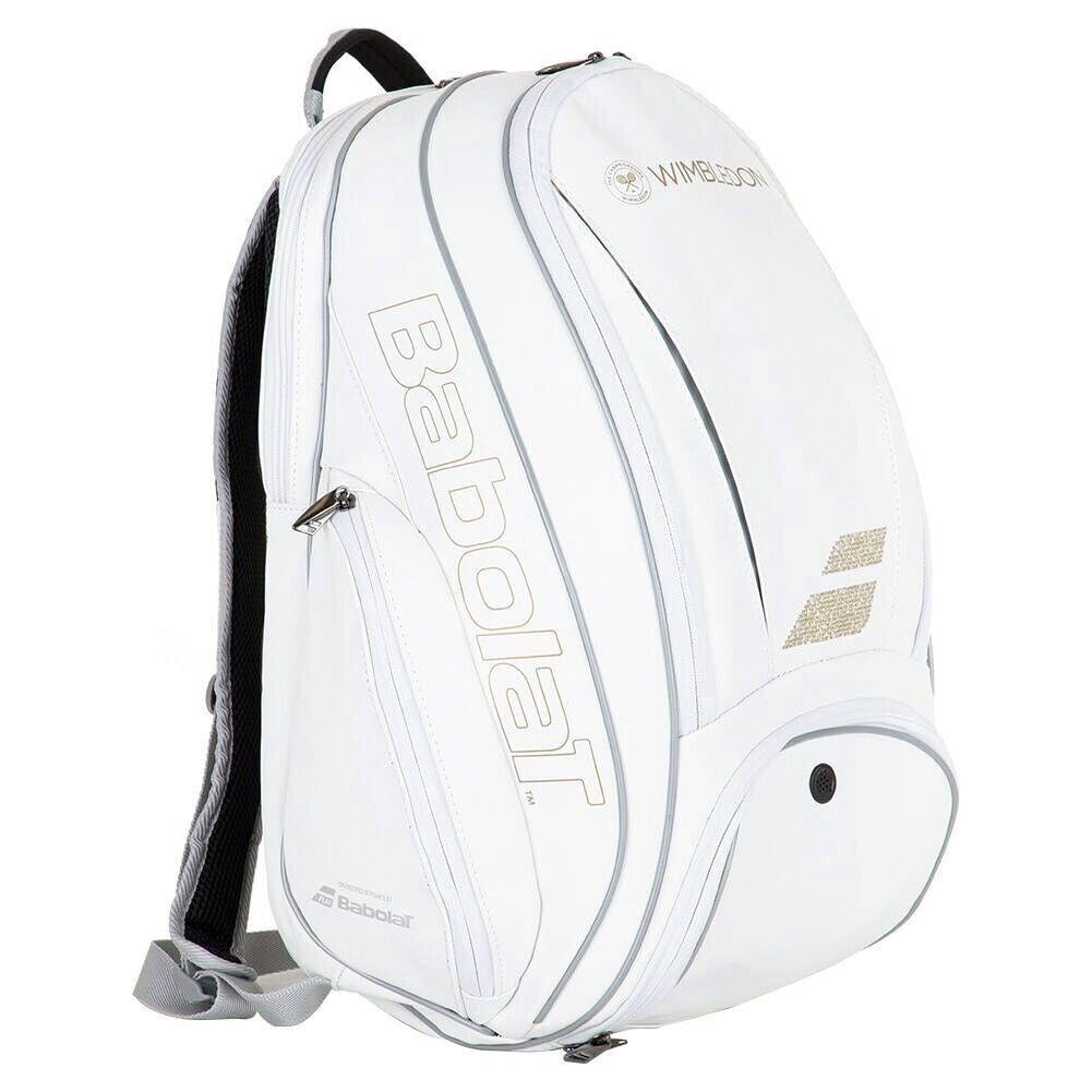Babolat Pure Wimbledon Backpack Bag (White-Gold) - SportStation HK