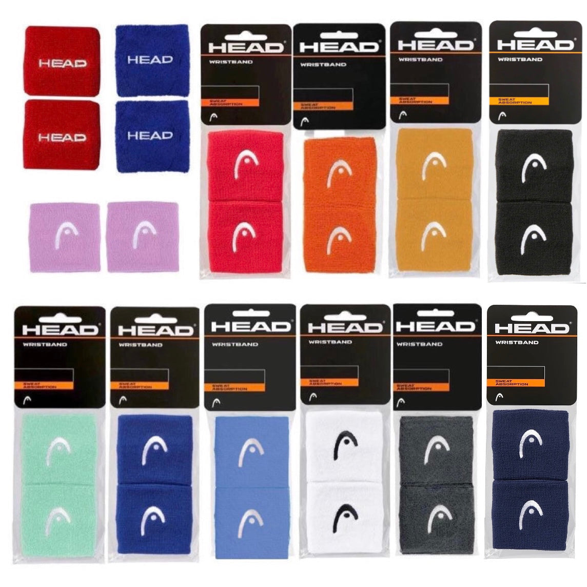 Head Singlewide 2.5” Wristbands (a pair)