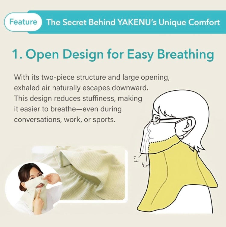 Yakenu Japan Face Cover (COOL) Washable UV Protection Cut Mask - SportStation HK