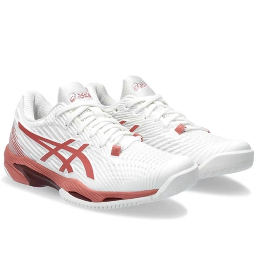 Asics Solution Speed FF 2 Women's Tennis Shoes (White-red)