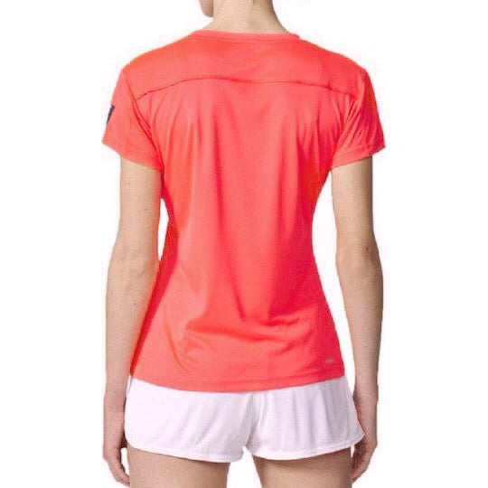 Adidas Women’s Dri-Fit Club Tennis Tee Top T-Shirt (Peach Orange)