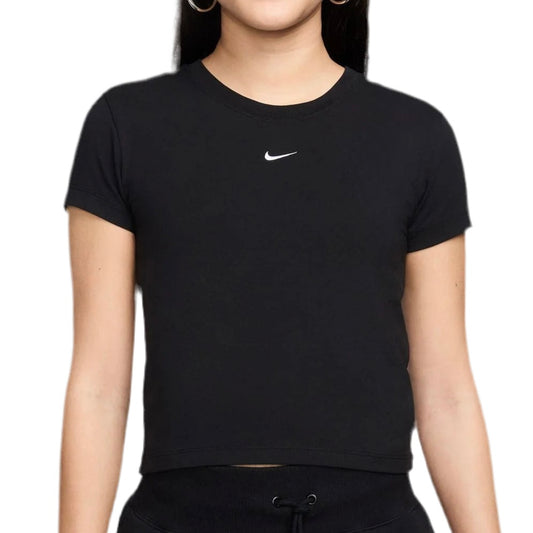 Nike Women’s Sportswear Chill Knit Tee Top T-Shirt (Black)