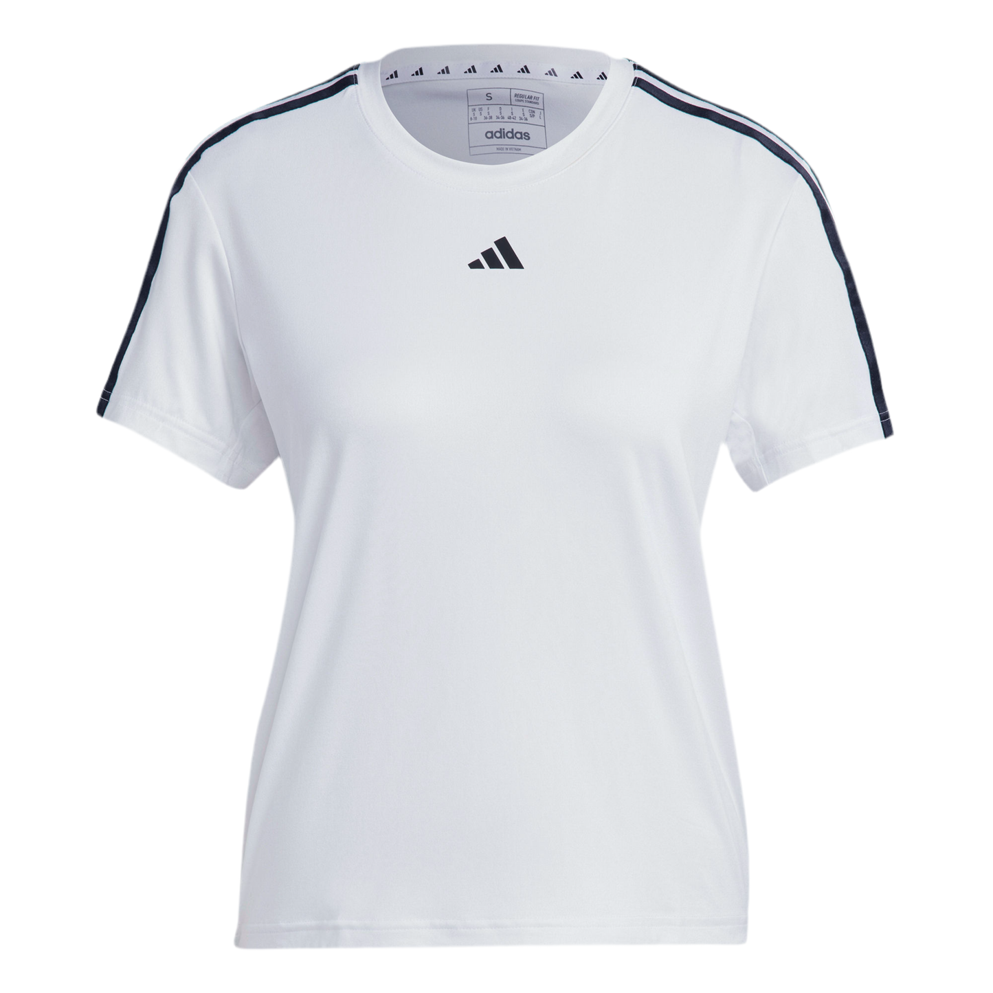 Adidas Women’s AEROREADY Train Essential 3-Stripes Tee Top T-shirt (White)