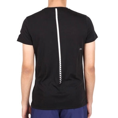 ASICS Men's Dri-Fit Graphic Sportswear Top Tee Shirt (Black)