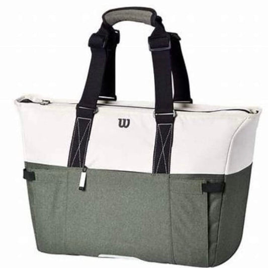 Wilson Tote Tennis Bag (Cream-Forest Green)