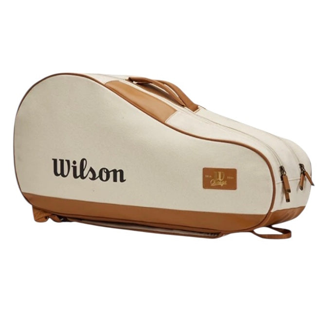 Wilson 110th Anniversary (6 Pack) Racket Bag (Cream-Brown)