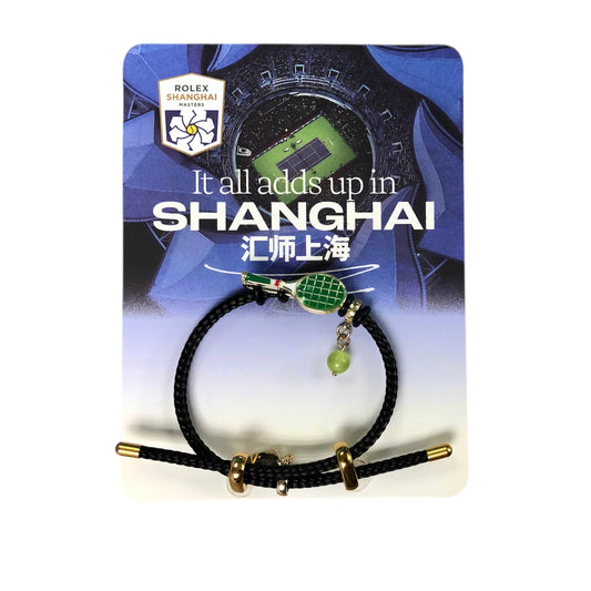 Rolex Shanghai Masters Tennis Racket Adjustable Bracelet