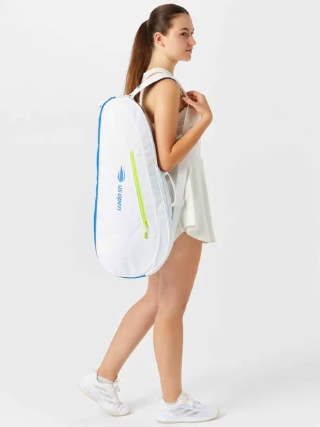 Wilson US Open 2024 Team (3 Pack) Racket Bag (White-blue)