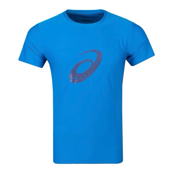 ASICS Men's Dri-Fit Graphic SS Top Tee Shirt (Blue) (Size XXL)