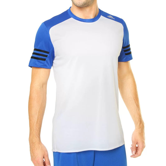 Adidas Men’s Response Top Tee Shirt (White-blue)