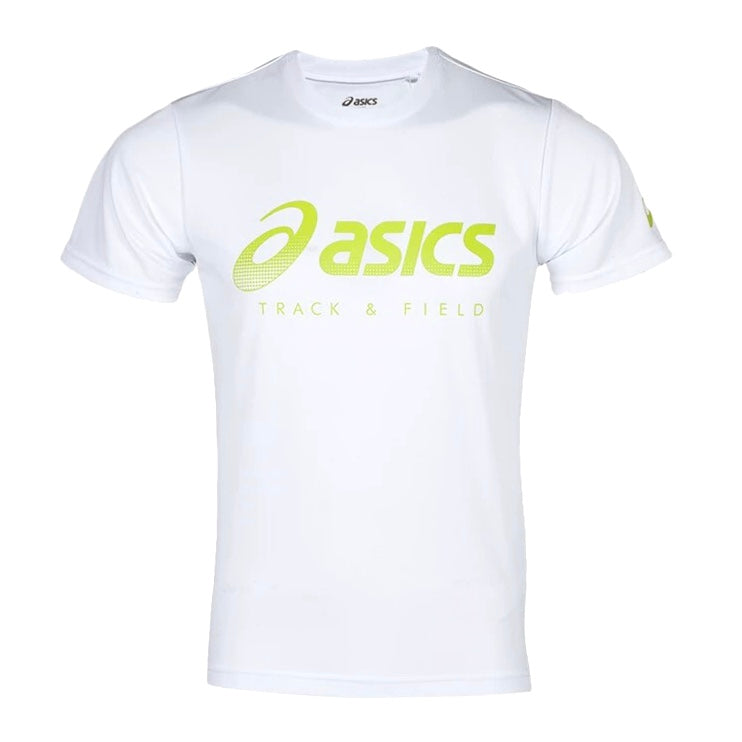 ASICS Men’s Dri-Fit Logo Tee Top Shirt (White)