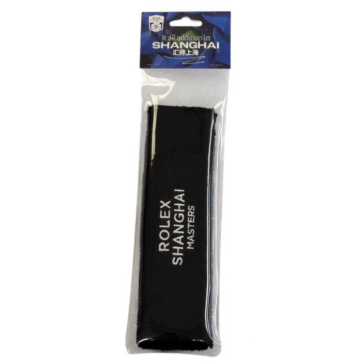 Rolex Shanghai Masters Elastic Headband Sweatband (Black / White)