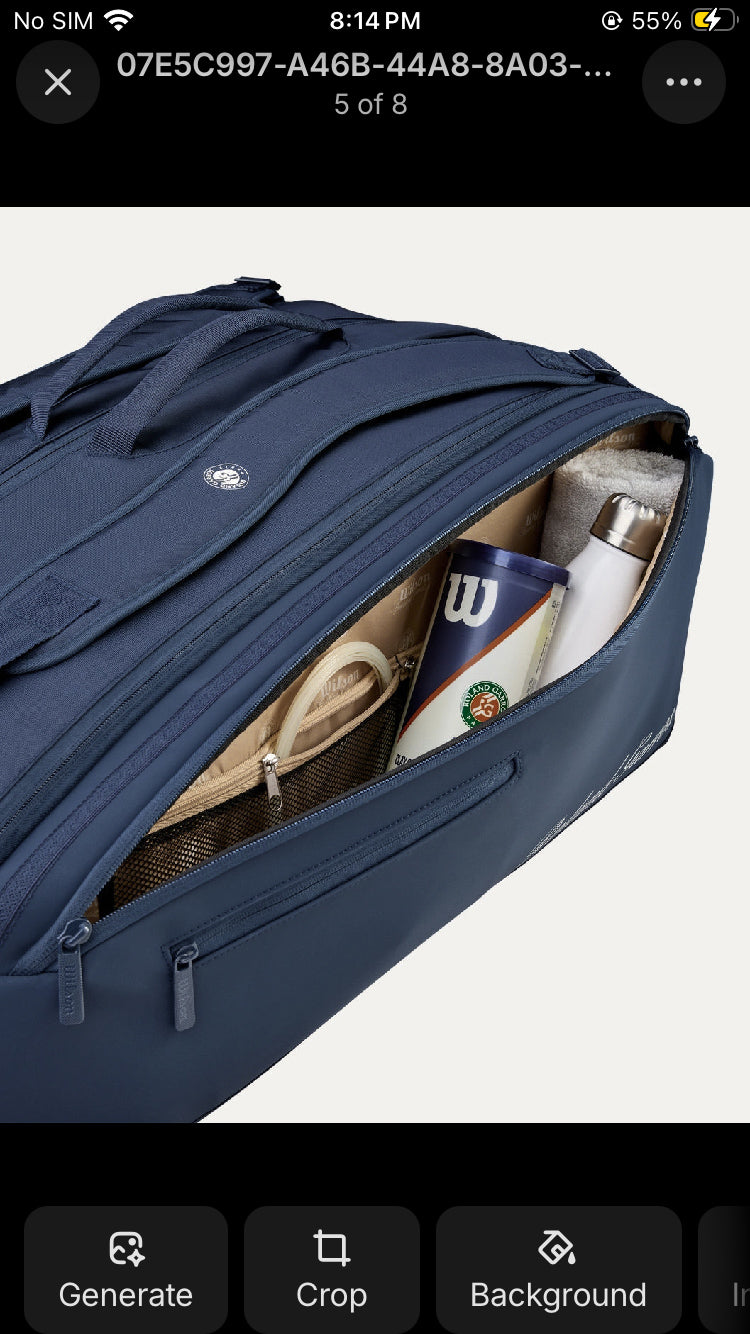 Wilson 2026 Roland Garros Session Soiree (15 Pack) Racket Bag