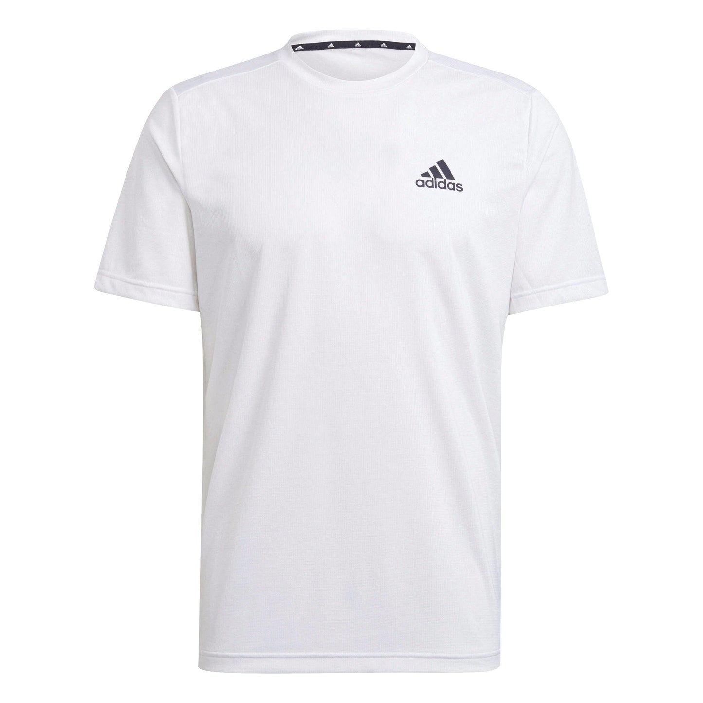 Adidas Men's Aeroready Designed To Move Sports Top Tee Shirt (White)