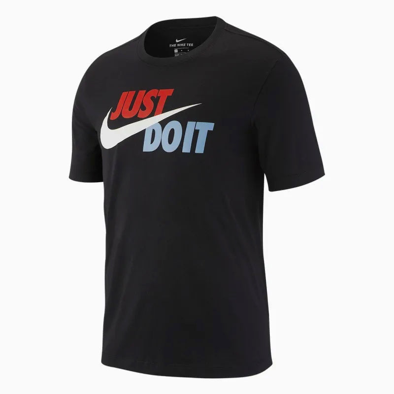 Nike Men's Just Do It Swoosh Sportswear Top Tee Shirt (Black)