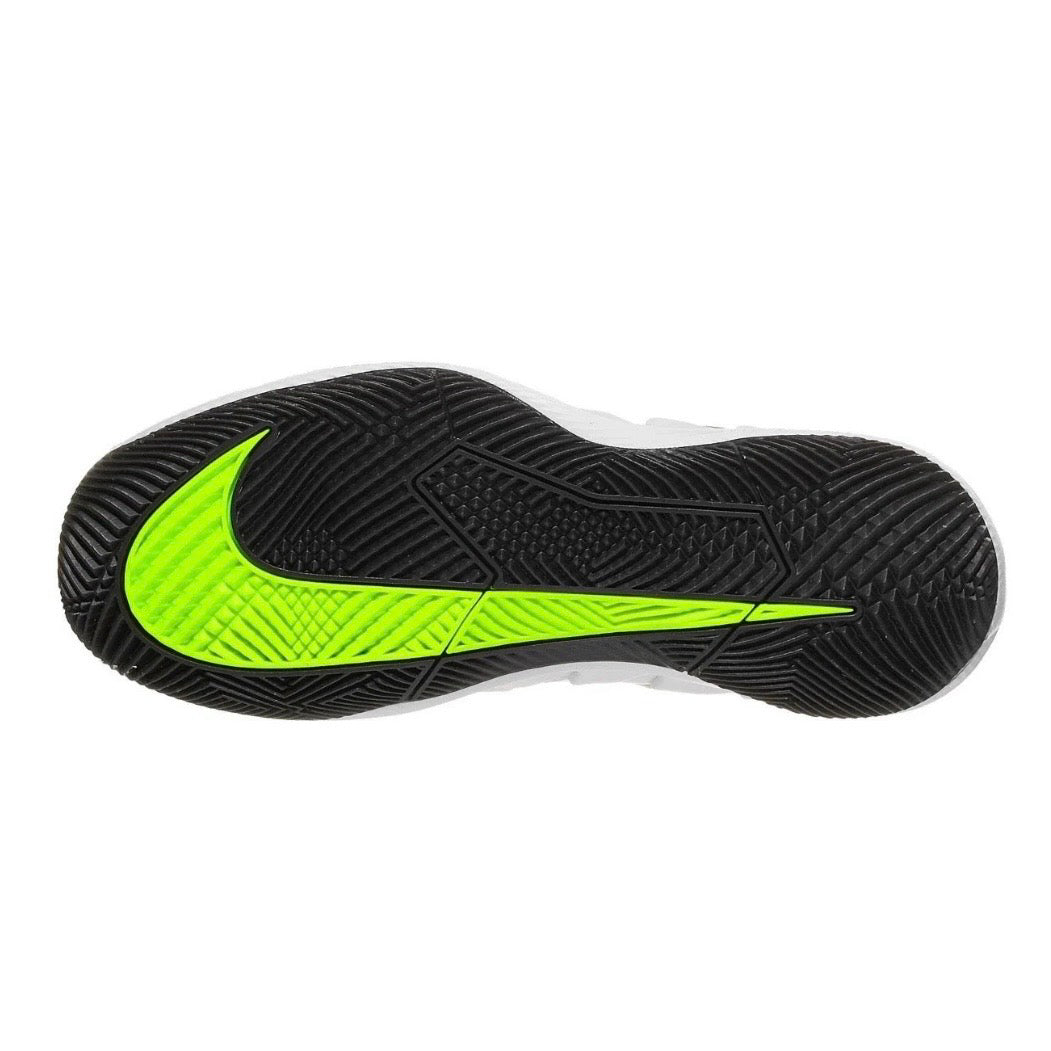 Nike Court Vapor X Junior Tennis Shoes (White-Black Volt)