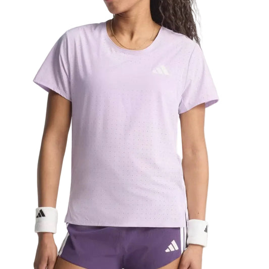 Adidas Women's Adizero Running Tee Top T-Shirt (Purple)