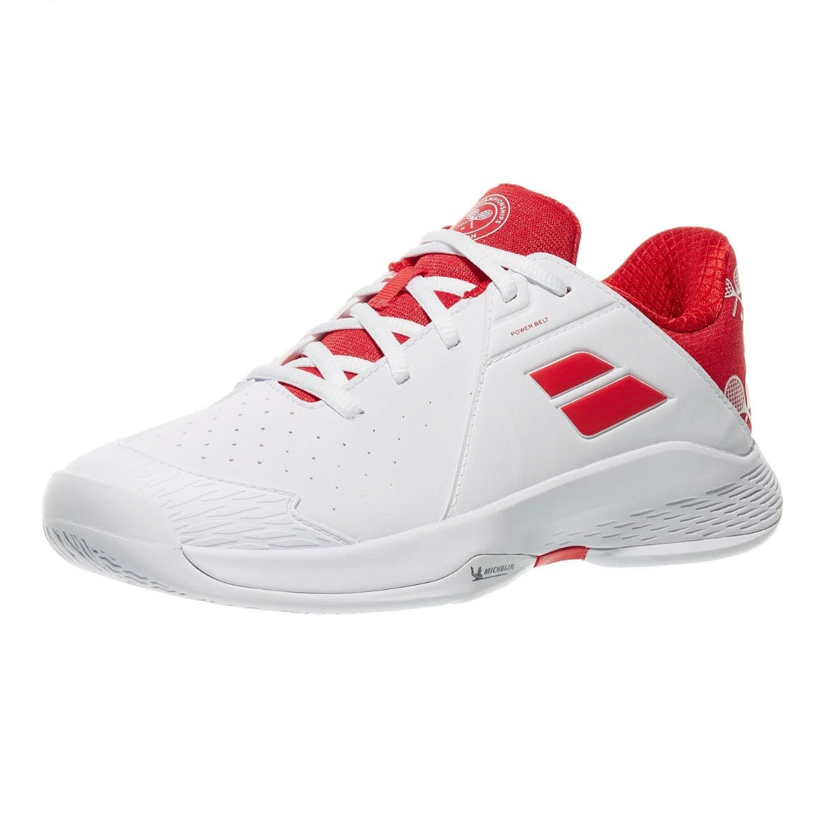 Babolat Propulse 3 Wimbledon All Court Junior Tennis Shoes (White-Red)