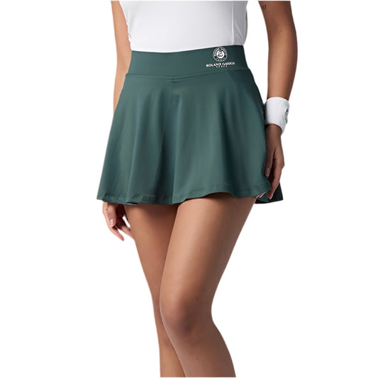 Roland Garros Women’s Flouncy Tennis Skirt (Green)