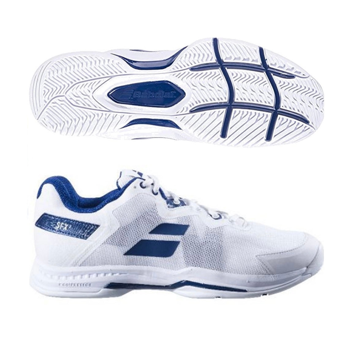 Babolat SFX3 All Court Men’s Tennis Shoes (White-Navy)