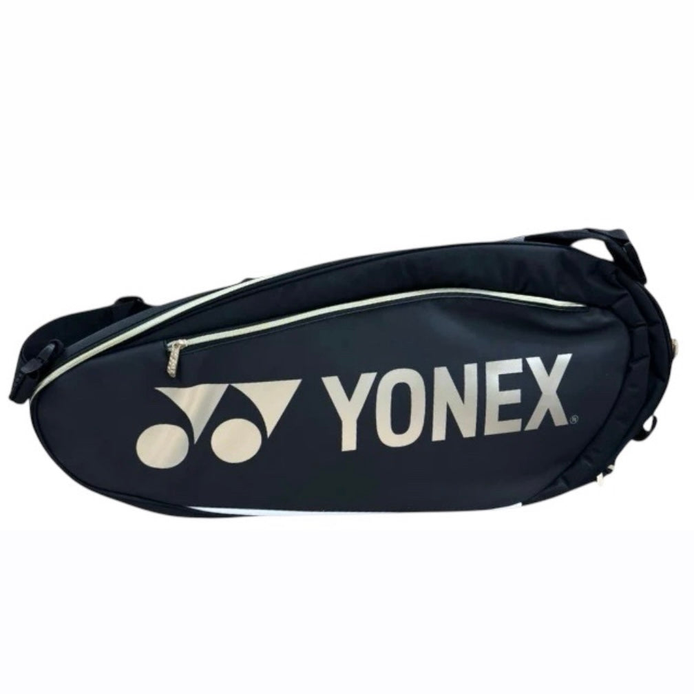 Yonex Professional (6 Pack) Racket Bag (Jet Black-Star White-Light Gold) - SportStation HK
