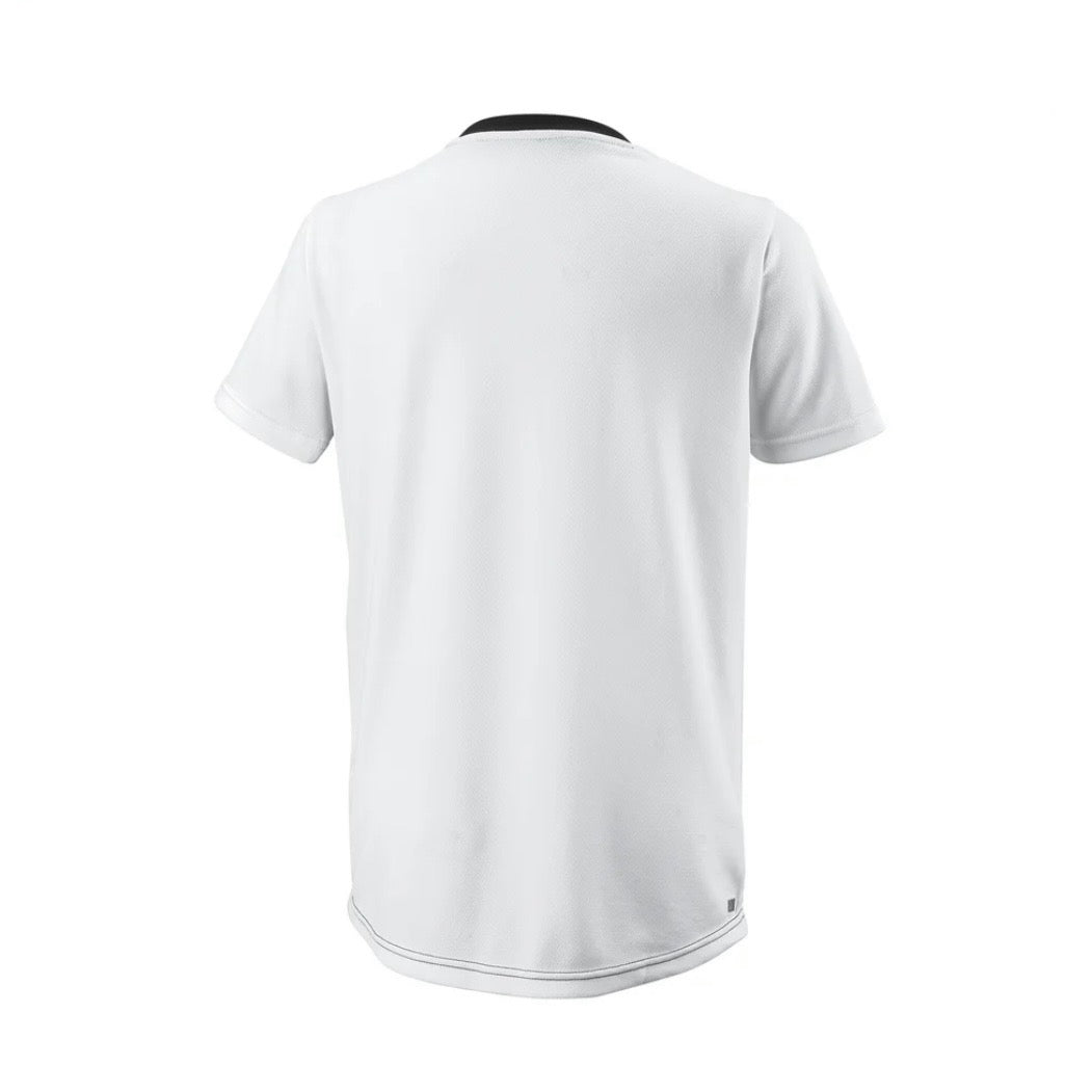 Wilson Junior Kids / Youth Boy’s Team 2 Boys’ Triangle Tee Top Shirt (White-Red / White-Black)