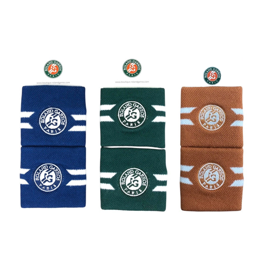 Roland Garros Wristbands (Navy / Green) - SportStation HK