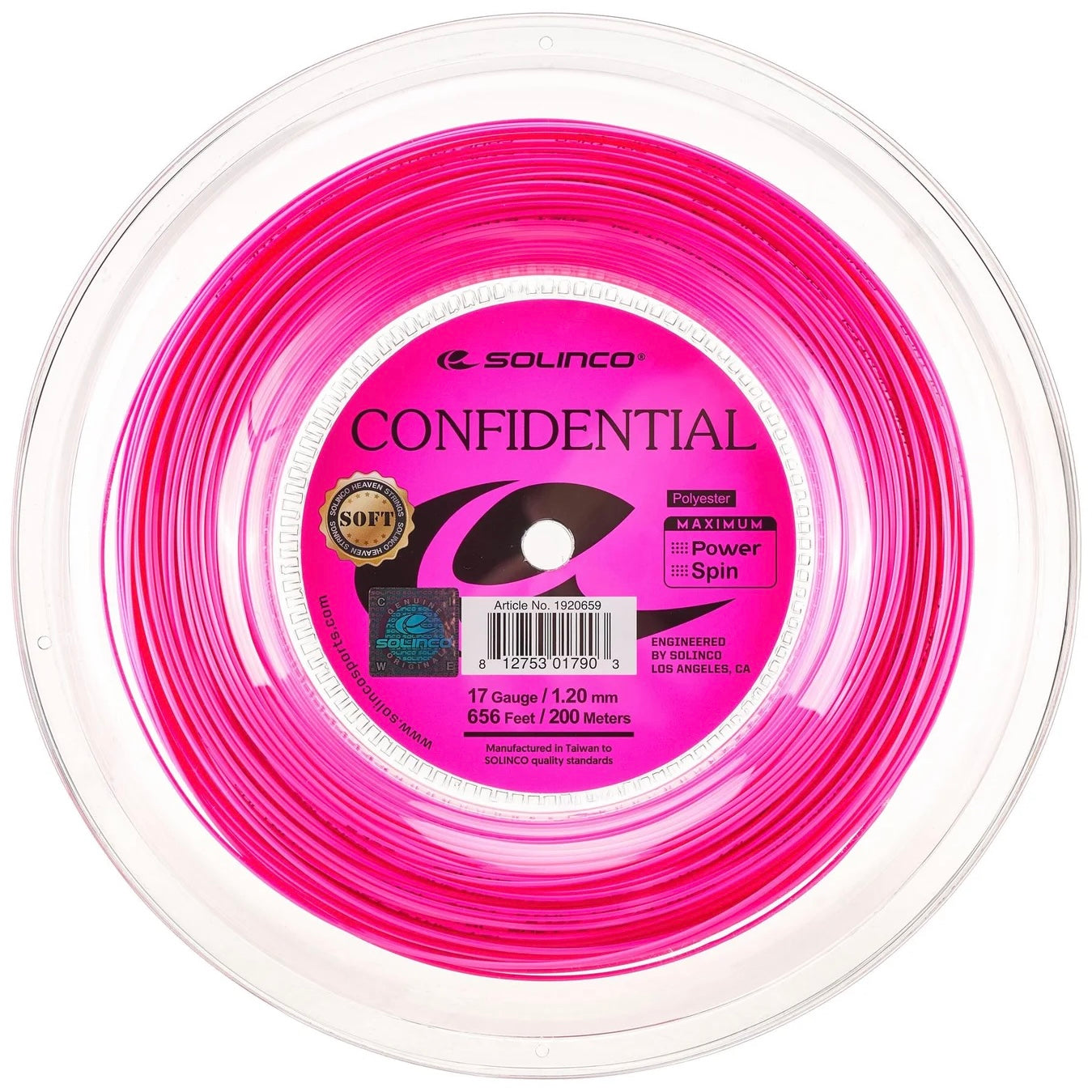 Solinco Confidential Soft (Pink) [1 set] - SportStation HK