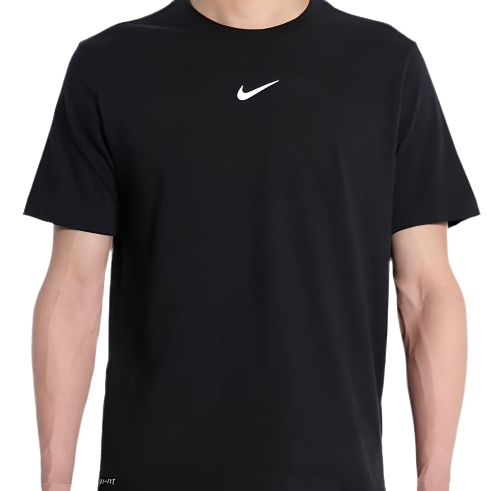 Nike Men's Dri-Fit Training Athleisure Sportswear Top Tee Shirt (Black)