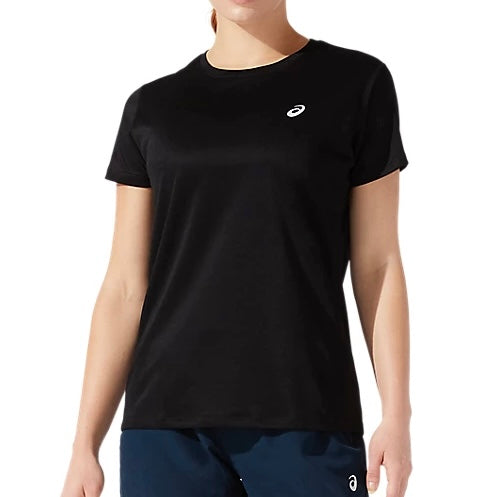 ASICS Women’s Silver SS Top Tee Shirt (Black)