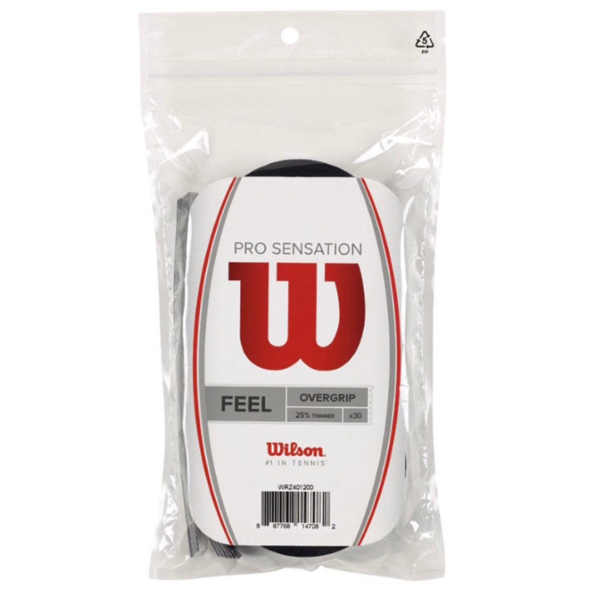 Wilson Pro Sensation Overgrip (Black) (30 pieces)